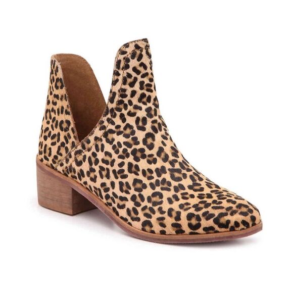 Coconuts By Matisse Leopard Cheetah Print Ankle Booties Size 8 1/2 Festival Boho - Picture 1 of 14